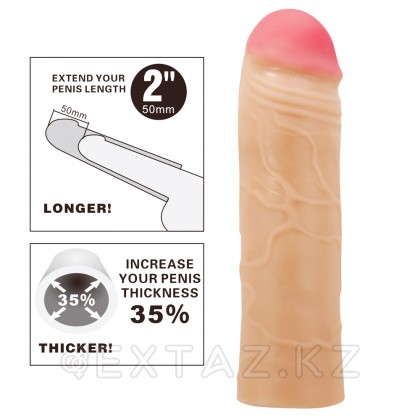 Реалистичная насадка на пенис Chane (18 см) телесная от sex shop Extaz фото 8