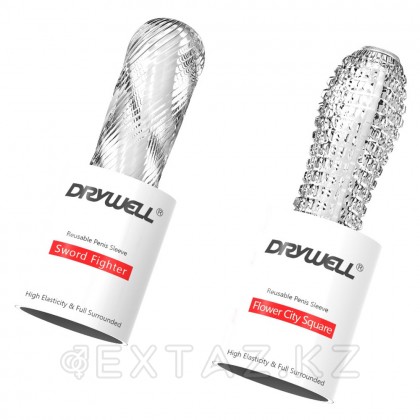 Многоразовая насадка для увеличения пениса - DryWell Sword Fighter от sex shop Extaz фото 3