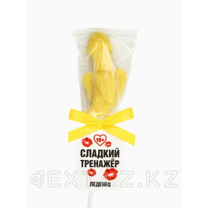Леденец на палочке «Сладкий тренажёр», вкус: банан, 18 + от sex shop Extaz фото 5