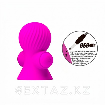 Стимулятор сосков с вибрацией, фиолетовый, 2 шт от sex shop Extaz фото 8