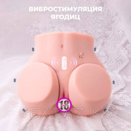 Реалистичный двойной мастурбатор Olga с вибрацией от sex shop Extaz фото 9
