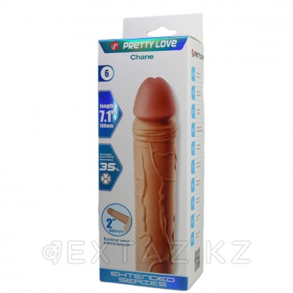 Реалистичная насадка на пенис Chane (18 см) телесная от sex shop Extaz фото 3