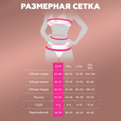 Корсаж из сетки с регулирующимися лентами сзади (Base) (S/M (42-44)) от sex shop Extaz фото 6