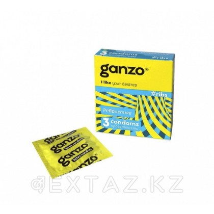 Презервативы GANZO RIBS №3 (анатомические ребристые с согревающей смазкой) от sex shop Extaz фото 2
