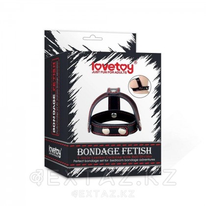 Кожаный бондаж на мошонку и пенис Bondage Fetish Lovetoy от sex shop Extaz фото 2