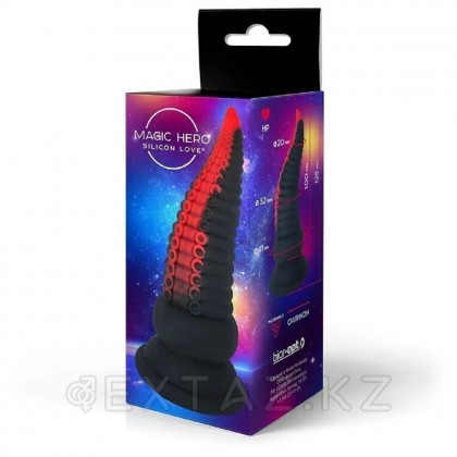 Анальная втулка на присоске Magic Hero чёрно-красная (L 125 мм, D 41 мм) от sex shop Extaz фото 2