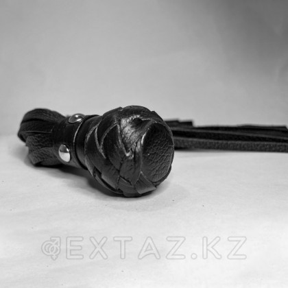 Плеть генитальная из натуральной кожи чёрная от sex shop Extaz фото 3