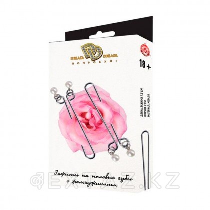 Зажимы на половые губы с жемчужинами от sex shop Extaz фото 2