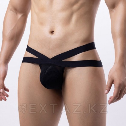Сетчатые мужские стринги Strappy (L) черные - extaz.kz фото 6 Сетчатые мужские стринги Strappy (L) черные от sex shop Extaz фото 6