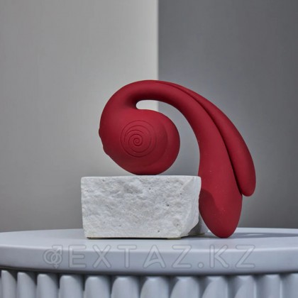 Вибратор с тройной стимуляцией SVibe Snail GIZI Pro бордовый от sex shop Extaz фото 7