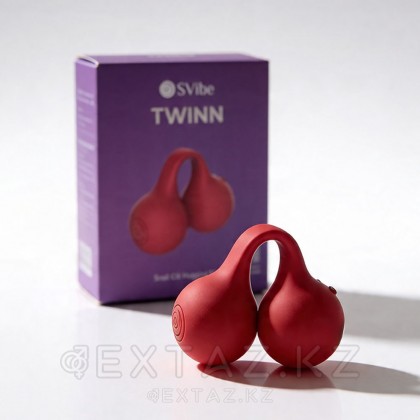 Стимулятор клитора с вибрацией SVibe Snail TWINN Clit Hugging Vibe вишневый от sex shop Extaz фото 2