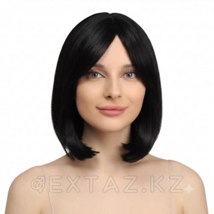 Парик искусственный с чёлкой, 30 см. чёрный от sex shop Extaz