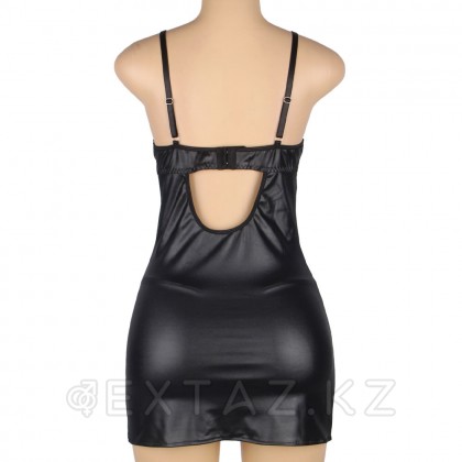 Кожаное платье с кружевом и стрепами Ohyeah Sexy Black +стринги, M-L - extaz.kz фото 7 Кожаное платье с кружевом и стрепами Ohyeah Sexy Black +стринги, M-L от sex shop Extaz фото 7