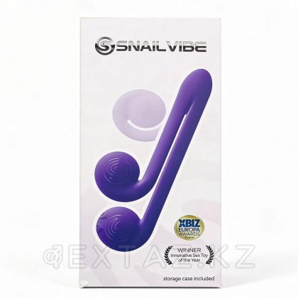 Вибромассажер для двойной стимуляции Snail Vibe фиолетовый от sex shop Extaz фото 2