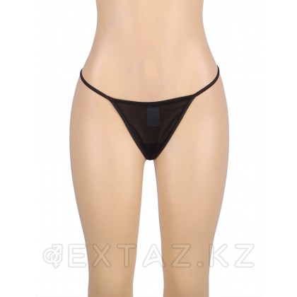 G-стринги со стразами черные (XL-2XL) от sex shop Extaz фото 3