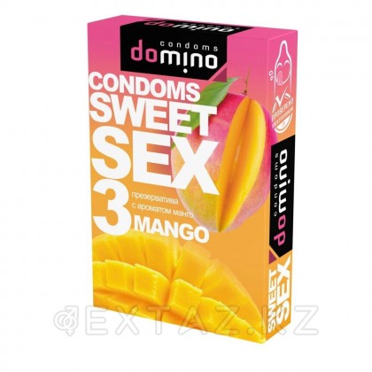 Презервативы DOMINO SWEET SEX MANGO 3штуки (оральные) от sex shop Extaz