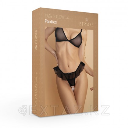 Утонченные черные трусики с доступом и нежной юбочкой Easy to Love (2XL/3XL, 50-52) от sex shop Extaz фото 2