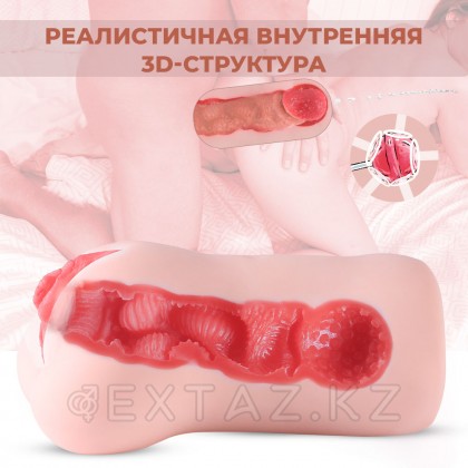 Реалистичный компактный мастурбатор Eden с вибрацией от sex shop Extaz фото 7