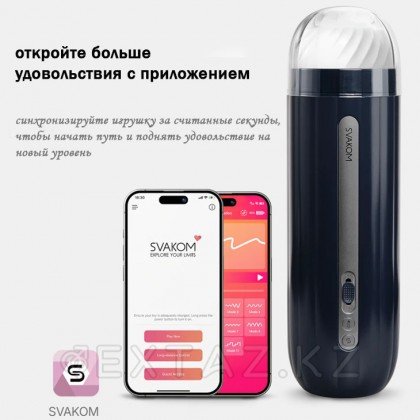 Мастурбатор Hannes Neo с функцией нагрева от SVAKOM темно-синий от sex shop Extaz фото 8