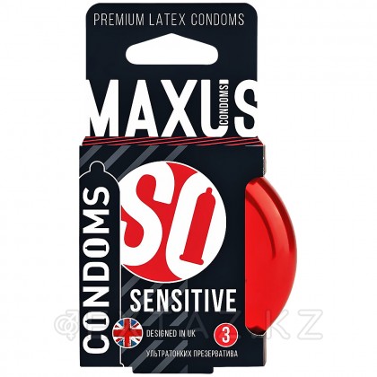 Презервативы ультратонкие Maxus Sensitive №3 металл. кейс, 3 шт. от sex shop Extaz