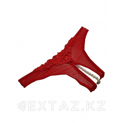 Красные трусики с жемчугом от sex shop Extaz фото 5