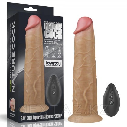 Перезаряжаемый ротатор-реалистик с пультом ДУ (20,5 см) от sex shop Extaz фото 2