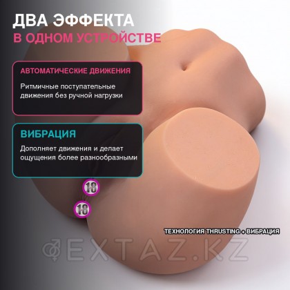 Реалистичный двойной мастурбатор с функцией фрикции Dalke от sex shop Extaz фото 9