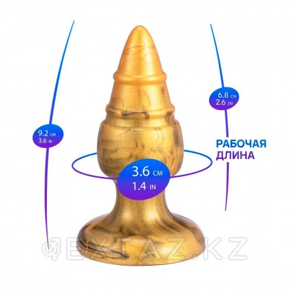 Анальная пробка Fantasy от Silexd, золотистая от sex shop Extaz фото 4