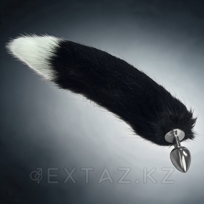 Металлический анальный плаг с хвостиком от sex shop Extaz фото 6