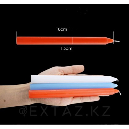 Свечи БДСМ Оки-Чпоки, низкотемпературный воск, 19 см, набор 3 шт  от sex shop Extaz фото 4