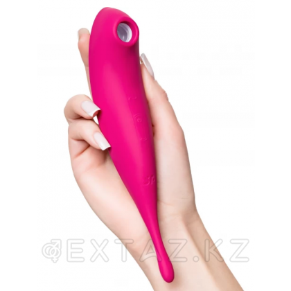 Вибратор с воздушной стимуляцией клитора Satisfyer Twirling Pro+ бордовый (Connect App) от sex shop Extaz фото 2