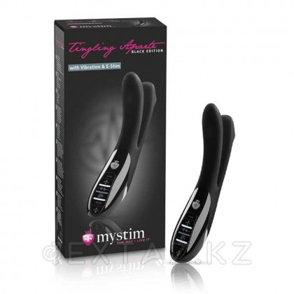 MYSTIM Вибратор с электростимуляцией Tingling Aparte eStim черный от sex shop Extaz