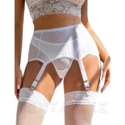 Пояс белый для чулок с ремешками на клипсах (3XL-4XL) от sex shop Extaz