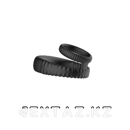 Двойное эрекционное кольцо с вибрацией от sex shop Extaz фото 11