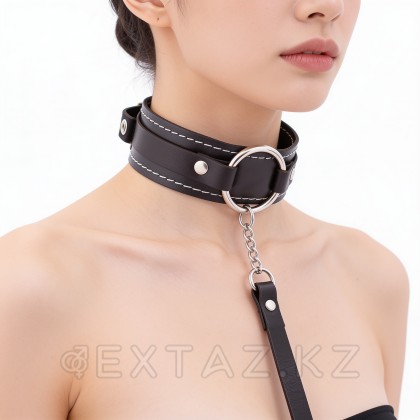 Ошейник-чокер из мягкой натуральной кожи от sex shop Extaz фото 5