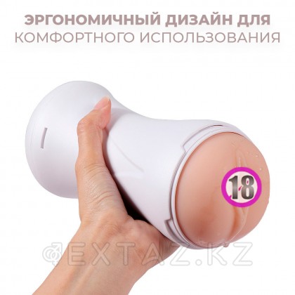 Реалистичный мастурбатор в тубе Happy Cup со стонами и вибрацией от sex shop Extaz фото 6