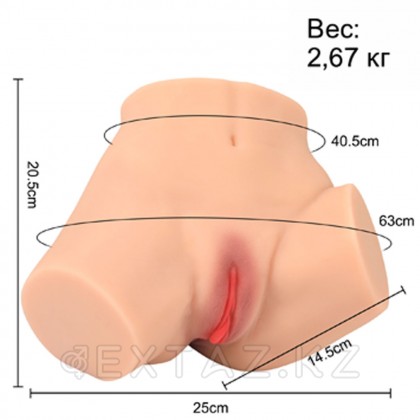 Реалистичный двойной мастурбатор Aiva (вагина+анус) от sex shop Extaz фото 6