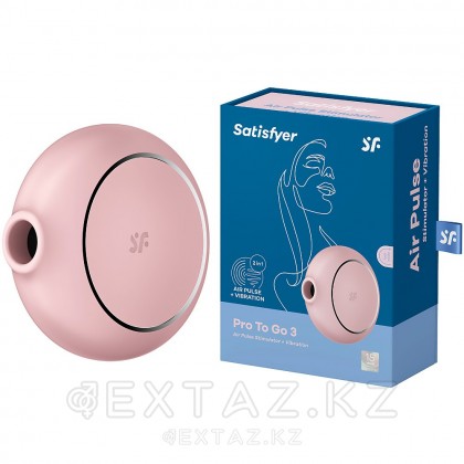 Воздушный клиторальный стимулятор с вибрацией Satisfyer Pro To Go 3 розовый от sex shop Extaz фото 2