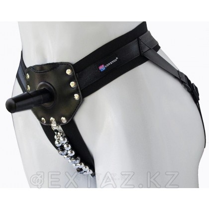 Пояс Glamour black с насадкой от sex shop Extaz