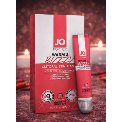 Клиторальный гель с контрастом температур и вибрацией  JO WARM & BUZZY, 10 мл от sex shop Extaz фото 3