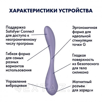 Мульти вибратор Satisfyer G-Spot Flex 5+ лиловый от sex shop Extaz фото 6