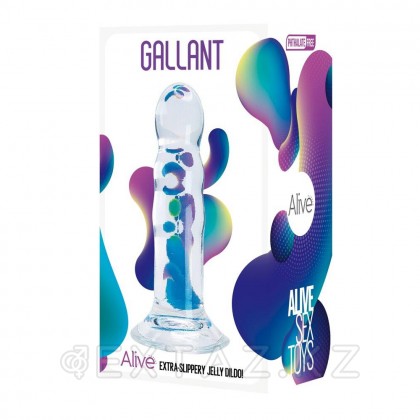 Фаллоимитатор Gallant, прозрачный от Alive (14×3,5 см) от sex shop Extaz фото 2