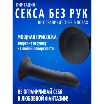 Гибкий силиконовый фаллоимитатор Squeeze-It Phallic (17,2×3,8 см) чёрный от sex shop Extaz фото 3