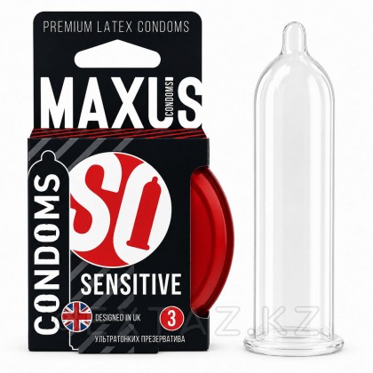 Презервативы ультратонкие Maxus Sensitive №3 металл. кейс, 3 шт. от sex shop Extaz