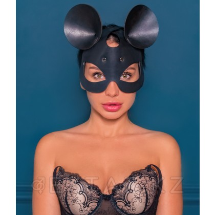 Маска с ушками мышки, натуральная кожа от sex shop Extaz фото 2
