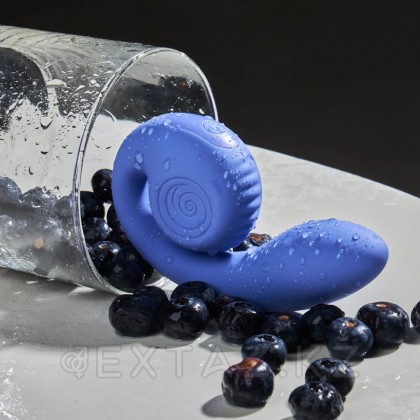 Двойной стимулятор точки G SVibe Snail GIZI Lite juicy blueberry, голубой от sex shop Extaz фото 3
