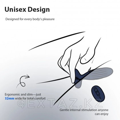 Анальная вибропробка Jordan темно-синяя с поступательными движениями от SVAKOM от sex shop Extaz фото 11