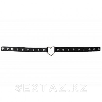 Ошейник с сердцем (черный) от sex shop Extaz фото 2