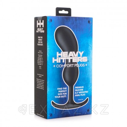 Массажер простаты с утяжелителями Heavy Hitters Premium Silicone Weighted Prostate Plug, L, черный, 18.8х4.6 см от sex shop Extaz фото 4
