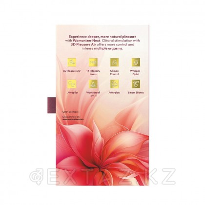 Бесконтактный клиторальный стимулятор Womanizer Next бордовый от sex shop Extaz фото 9